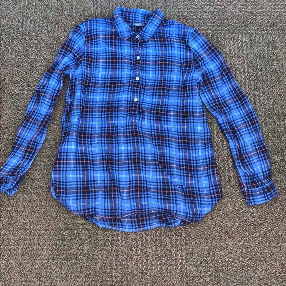 Aerie 3/4 button up flannel
